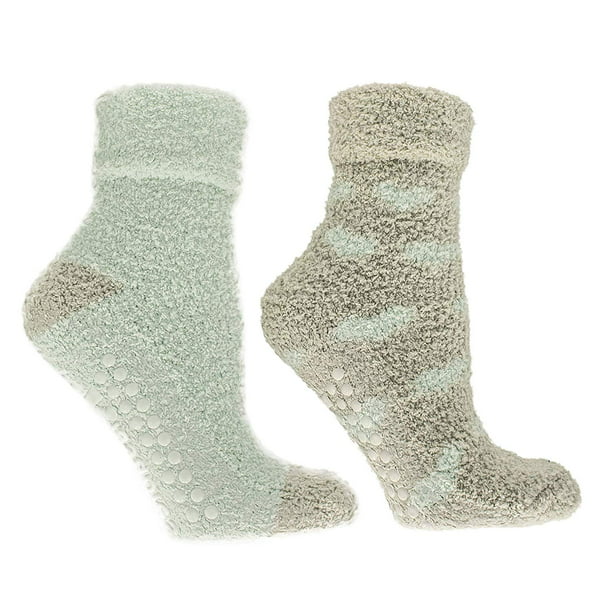 Women's Bedroom Polyester Striped Slipper Socks W9
